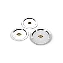 Kanshita's Rasoiware Stainless Steel Heavy Gauge Ciba/Lids/Tope Cover Set of 3 (16.8cm, 18.7cm, 19.8cm), Silver