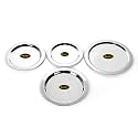 Kanshita's Rasoiware Stainless Steel Heavy Gauge Ciba/Lids/Tope Cover Set of 4 (18.7cm, 19.8cm, 21.2cm, 22.4cm), Silver