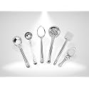 Kanshita's Rasoiware Stainless Steel 6-Piece Cooking Spoons Set – Includes Ladle, Turner, Rice Spoon, Oval Spoon &amp; Serving Spoon | Essential Kitchen Utensil Set for Home