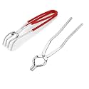 Kanshita's Rasoiware Stainless Steel Pakad/Sansi – Multi-Function Tong Chimta for Kitchen Utensil Holder