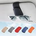 KanSmart Sunglass Holder for Car Sun Visor Magnetic Sunglasses Clip Leather