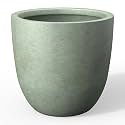 Kante Large Round Bowl Mint Green Concrete Planter 18" Dia, Outdoor