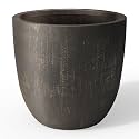 Kante Large Round Bowl Vintage BRN Concrete Planter 18" Dia, Outdoor