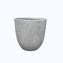 Kante Pale Gray Concrete Planter 14" Dia All-Weather Round Accent Pot