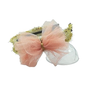 floral flower metal fringe hairband hair accessories for girls women for party peach