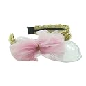 Floral Flower Metal Fringe Hairband Hair Accessories for Girls Women for Party, Light Pink