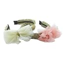 Floral Flower Metal Hairband Hair Accessories for Girls Women for Party, Pack of 2, Multicolor