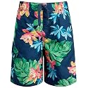 Kanu Surf Boys' Dominica Floral Quick Dry Beach Board Shorts Swim Trunk