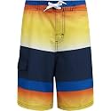 Kanu Surf Boys' Dominica Floral Quick Dry Beach Board Shorts Swim Trunk