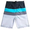 Kanu Surf Boys' Toddler Troy Stripe Swim Trunks