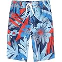 Kanu Surf Boys' Toddler Troy Stripe Swim Trunks