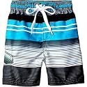 Kanu Surf Boys' Victor Stripe Quick Dry Beach Board Shorts Swim Trunk