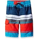 Kanu Surf Boys' Victor Stripe Quick Dry Beach Board Shorts Swim Trunk