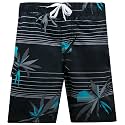 Kanu Surf Boys' Victor Stripe Quick Dry Beach Board Shorts Swim Trunk