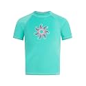 Kanu Surf Girls' Jade Rash Guard UPF 50+ Sun Protection Short Sleeve Swim Shirt