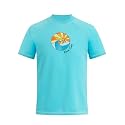 Kanu Surf Girls' Jade Rash Guard UPF 50+ Sun Protection Short Sleeve Swim Shirt