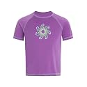 Kanu Surf Girls' Jade Rash Guard UPF 50+ Sun Protection Short Sleeve Swim Shirt