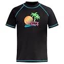 Kanu Surf Girls' Jade Rash Guard UPF 50+ Sun Protection Short Sleeve Swim Shirt