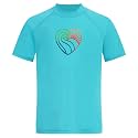 Kanu Surf Girls' Jade Rash Guard UPF 50+ Sun Protection Short Sleeve Swim Shirt