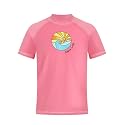 Kanu Surf Girls' Jade Rash Guard UPF 50+ Sun Protection Short Sleeve Swim Shirt