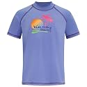 Kanu Surf Girls' Jade Rash Guard UPF 50+ Sun Protection Short Sleeve Swim Shirt