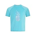Kanu Surf Girls' Jade Rash Guard UPF 50+ Sun Protection Short Sleeve Swim Shirt