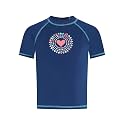 Kanu Surf Girls' Jade Rash Guard UPF 50+ Sun Protection Short Sleeve Swim Shirt
