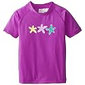 Kanu Surf Girls' Jade Rash Guard UPF 50+ Sun Protection Short Sleeve Swim Shirt