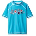Kanu Surf Girls' Karlie Rash Guard UPF 50+ Sun Protection Short Sleeve Swim Shirt