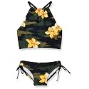 Kanu Surf Girls Daisy UPF 50 Beach Sport Halter Tankini 2-Piece Swimsuit