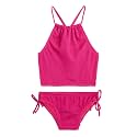 Kanu Surf Girls Daisy UPF 50 Beach Sport Halter Tankini 2-Piece Swimsuit