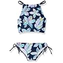Kanu Surf Girls Daisy UPF 50 Beach Sport Halter Tankini 2-Piece Swimsuit