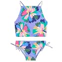 Kanu Surf Girls Daisy UPF 50 Beach Sport Halter Tankini 2-Piece Swimsuit