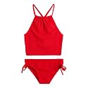 Kanu Surf Girls Daisy UPF 50 Beach Sport Halter Tankini 2-Piece Swimsuit
