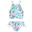Kanu Surf Girls Daisy UPF 50 Beach Sport Halter Tankini 2-Piece Swimsuit