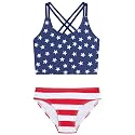 Kanu Surf Girls Waverly UPF 50 Beach Sport Criss-Cross Tankini
