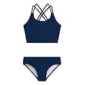 Kanu Surf Girls Waverly UPF 50 Beach Sport Criss-Cross Tankini