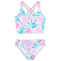Kanu Surf Girls Waverly UPF 50 Beach Sport Criss-Cross Tankini