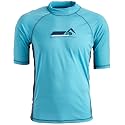 Kanu Surf Men's Fiji UPF 50+ Short Sleeve Sun Protective Rashguard Swim Shirt