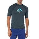 Kanu Surf Men's Fiji UPF 50+ Short Sleeve Sun Protective Rashguard Swim Shirt