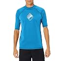 Kanu Surf Men's Fiji UPF 50+ Short Sleeve Sun Protective Rashguard Swim Shirt