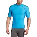 Kanu Surf Men's Fiji UPF 50+ Short Sleeve Sun Protective Rashguard Swim Shirt