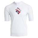 Kanu Surf Men's Fiji UPF 50+ Short Sleeve Sun Protective Rashguard Swim Shirt