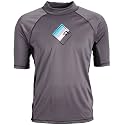 Kanu Surf Men's Fiji UPF 50+ Short Sleeve Sun Protective Rashguard Swim Shirt