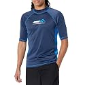 Kanu Surf Men's Fiji UPF 50+ Short Sleeve Sun Protective Rashguard Swim Shirt