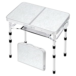 kanupriya aluminium camping table adjustable height folding