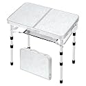 KANUPRIYA Aluminium Camping Table, Adjustable Height Folding
