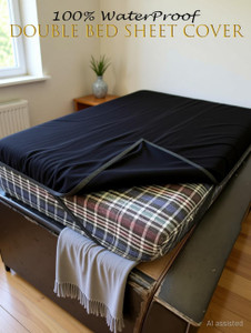 kanushi industries double size elastic strap terry cotton stretchable waterproof mattress cover