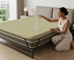 kanushi industries double size elastic strap terry cotton stretchable waterproof mattress cover