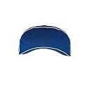 Buckwheat Hulls Filled Crescent Shaped Multipurpose Meditation &amp; Yoga Zafu Cushion for Healthy Posture with Removable Outer Cotton Cover - Solid Blue with Piping (L 50 x W 20 cm)